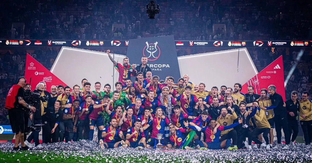 Barcelona giành Siêu cúp Tây Ban Nha sau màn 'hủy diệt' Real Madrid | Vietnam+ (VietnamPlus)