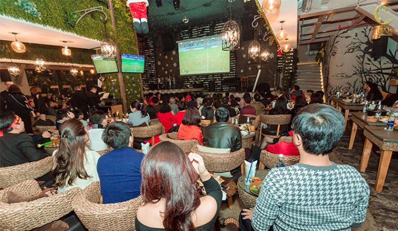 Quán cafe xem bóng đá không gian xanh TPHCM